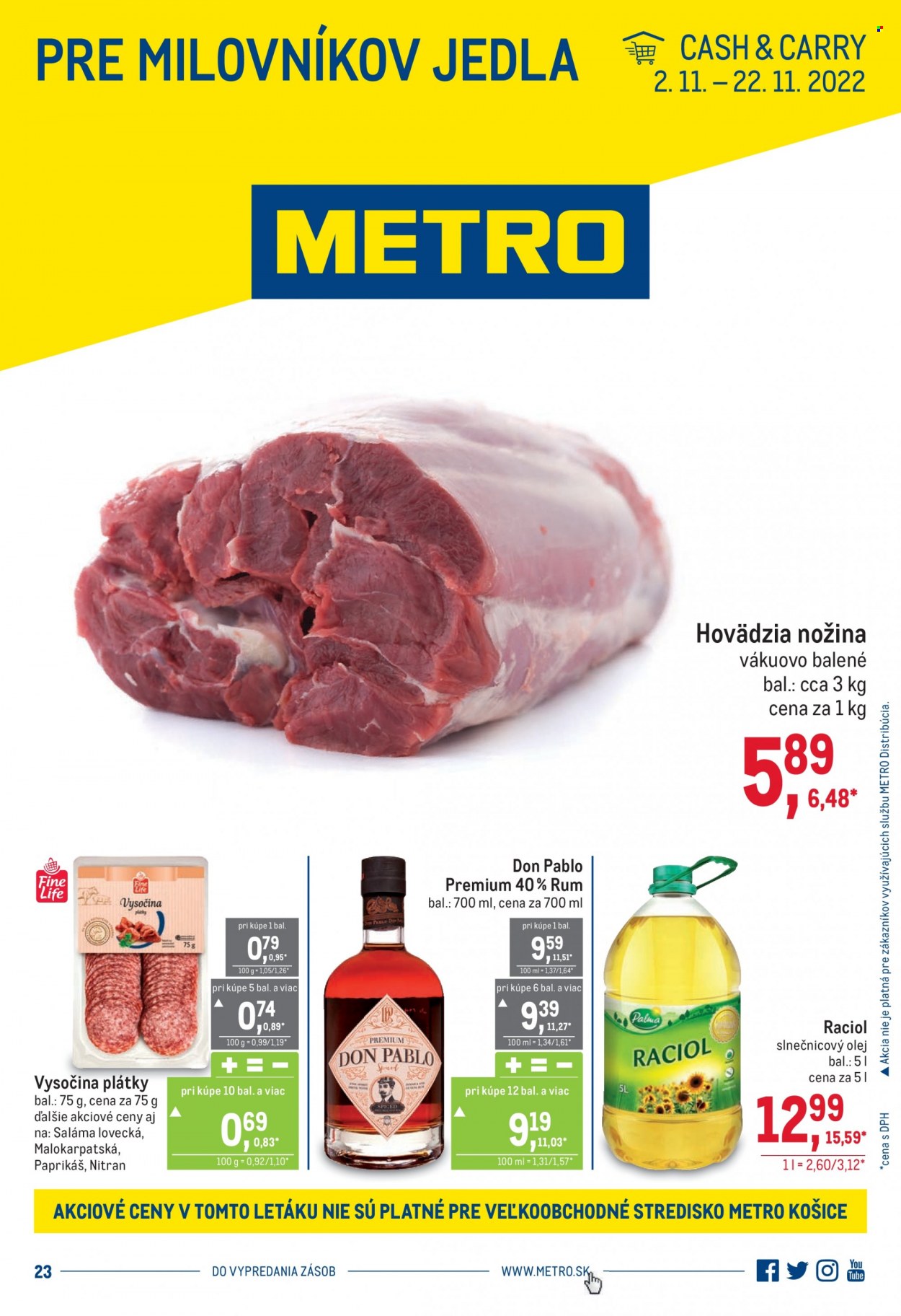 Leták Metro - 2.11.2022 - 22.11.2022. Strana 1