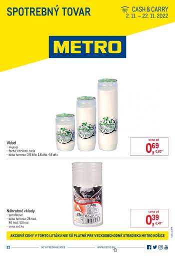 Leták Metro - 2.11.2022 - 22.11.2022.