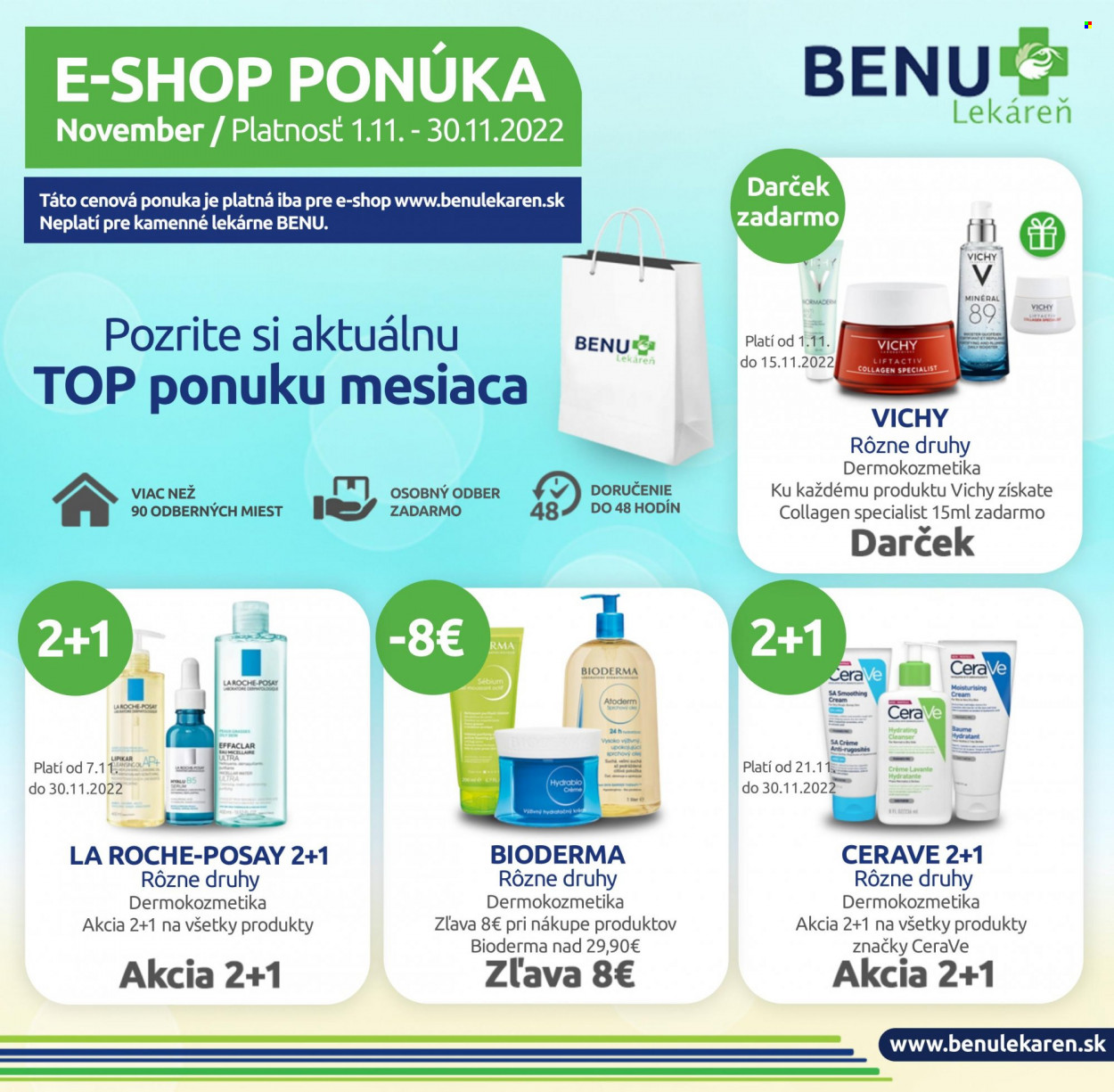 Leták BENU Lekáreň - 1.11.2022 - 30.11.2022. Strana 1