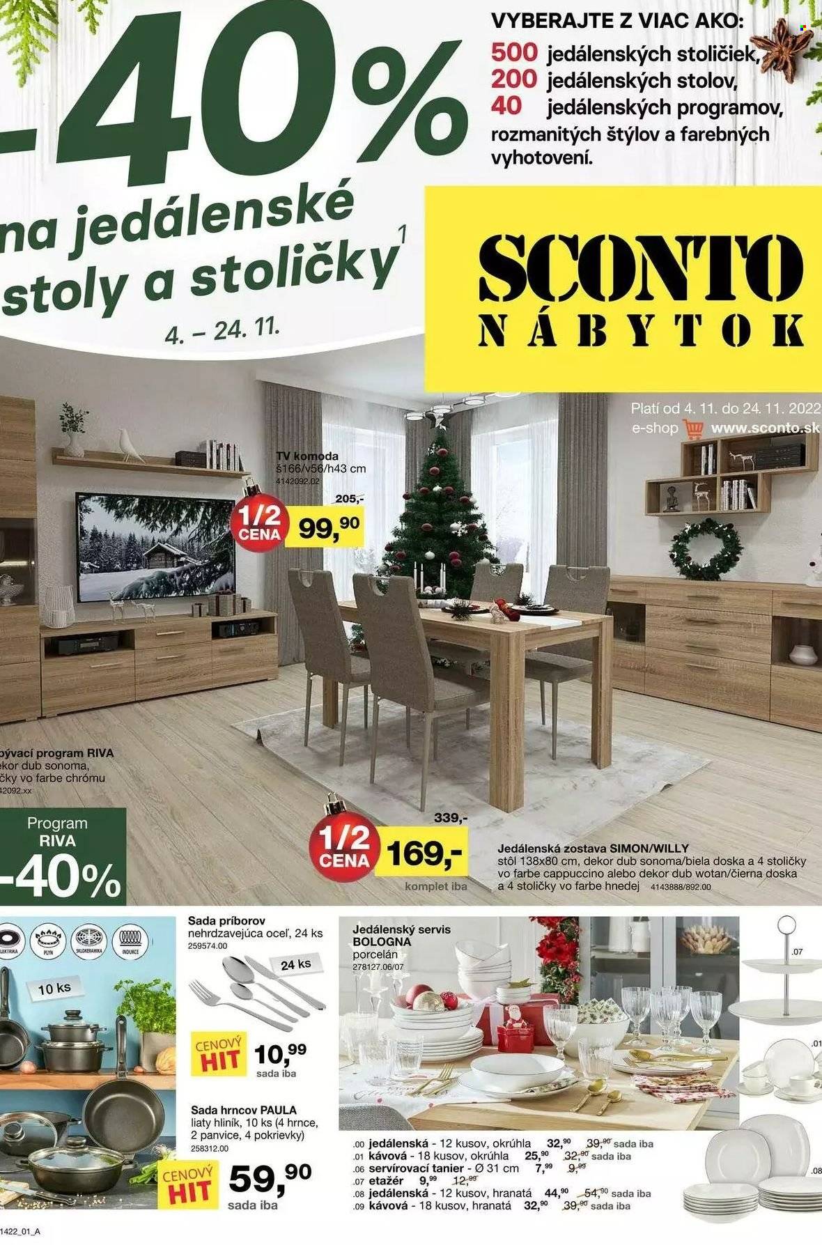 Leták Sconto nábytok - 4.11.2022 - 24.11.2022. Strana 1