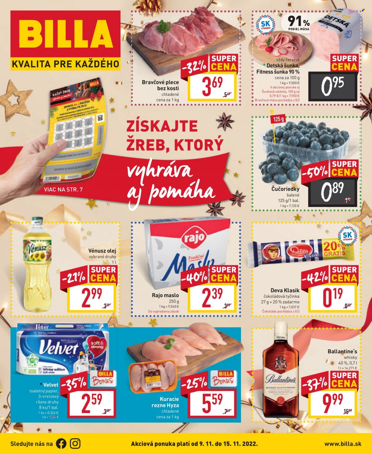 Leták Billa - 9.11.2022 - 15.11.2022. Strana 1