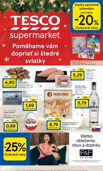 Leták TESCO supermarket - 9.11.2022 - 15.11.2022.