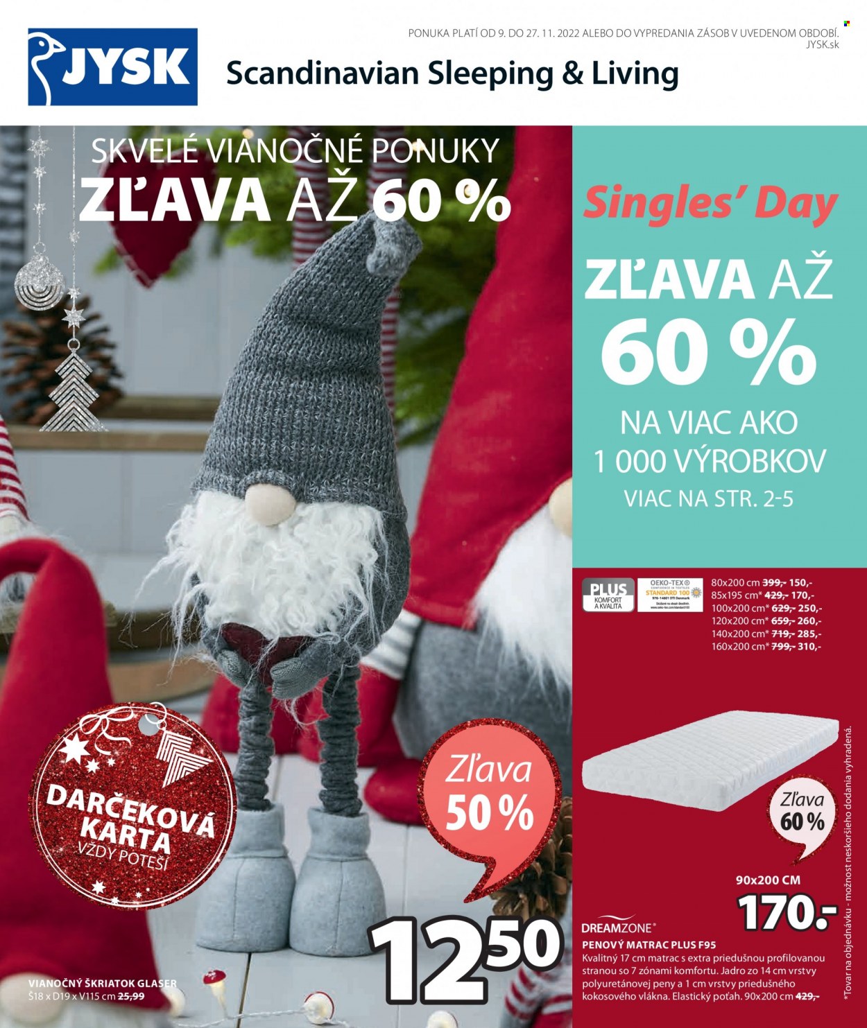 Leták JYSK - 9.11.2022 - 27.11.2022. Strana 1