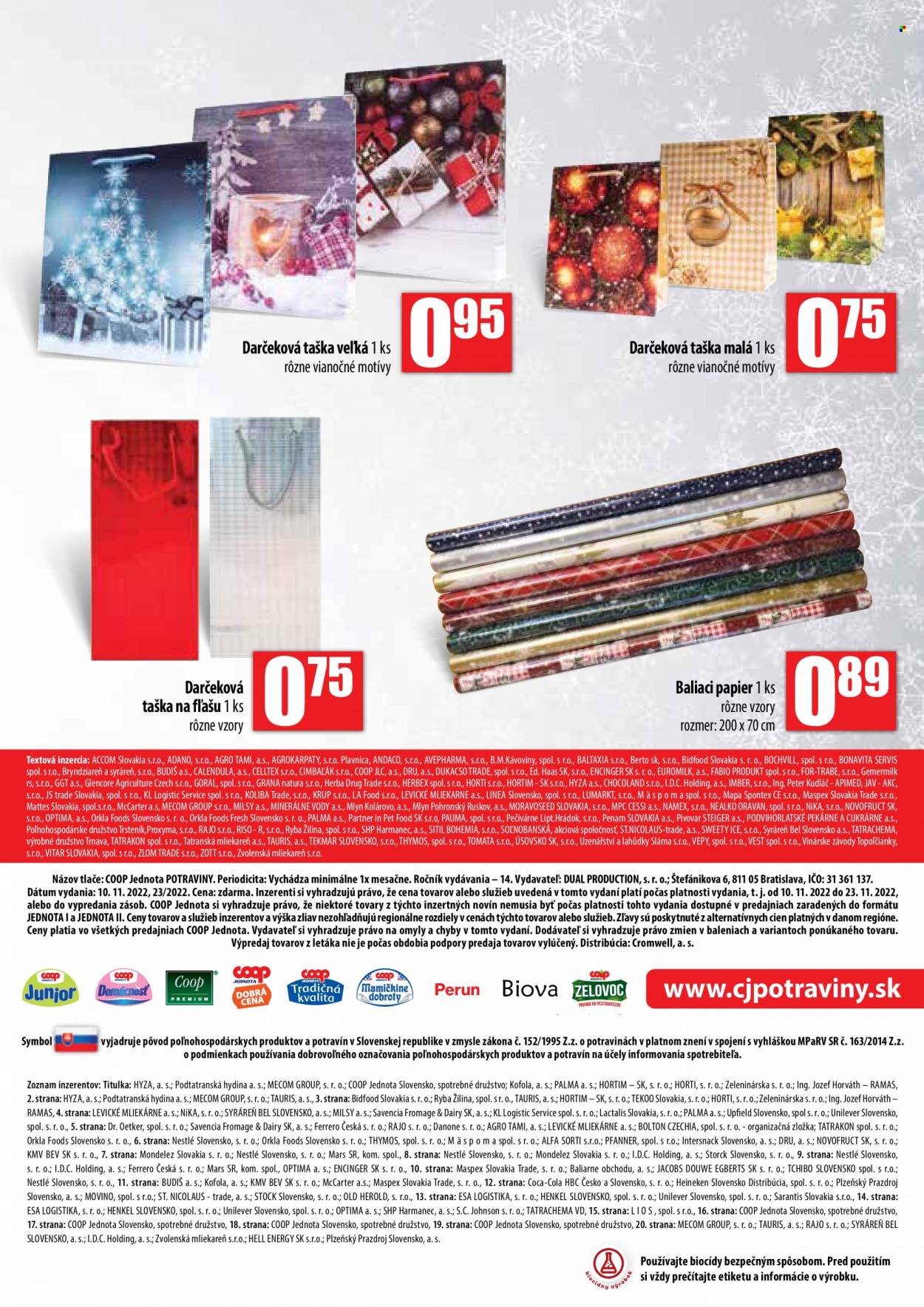 Leták COOP Jednota - 10.11.2022 - 23.11.2022. Strana 15
