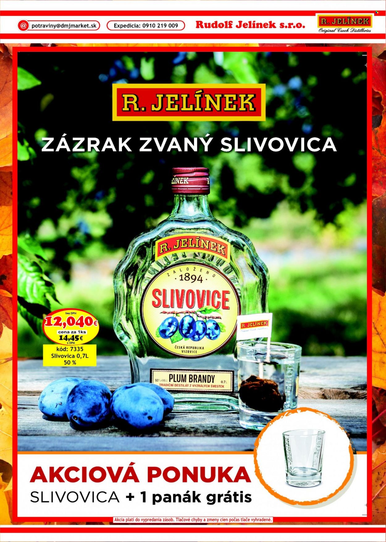thumbnail - Leták DMJ market - 1.11.2022 - 30.11.2022 - Produkty v akcii - alkohol, brandy, slivovica, R. Jelínek, Cien. Strana 27.