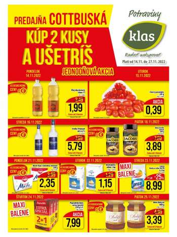 Leták Klas - 14.11.2022 - 27.11.2022.