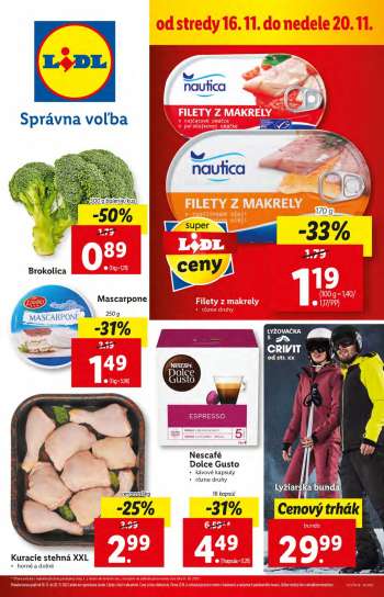 Leták Lidl - 16.11.2022 - 20.11.2022.