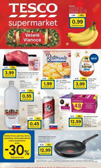 Leták TESCO supermarket - 16.11.2022 - 22.11.2022.
