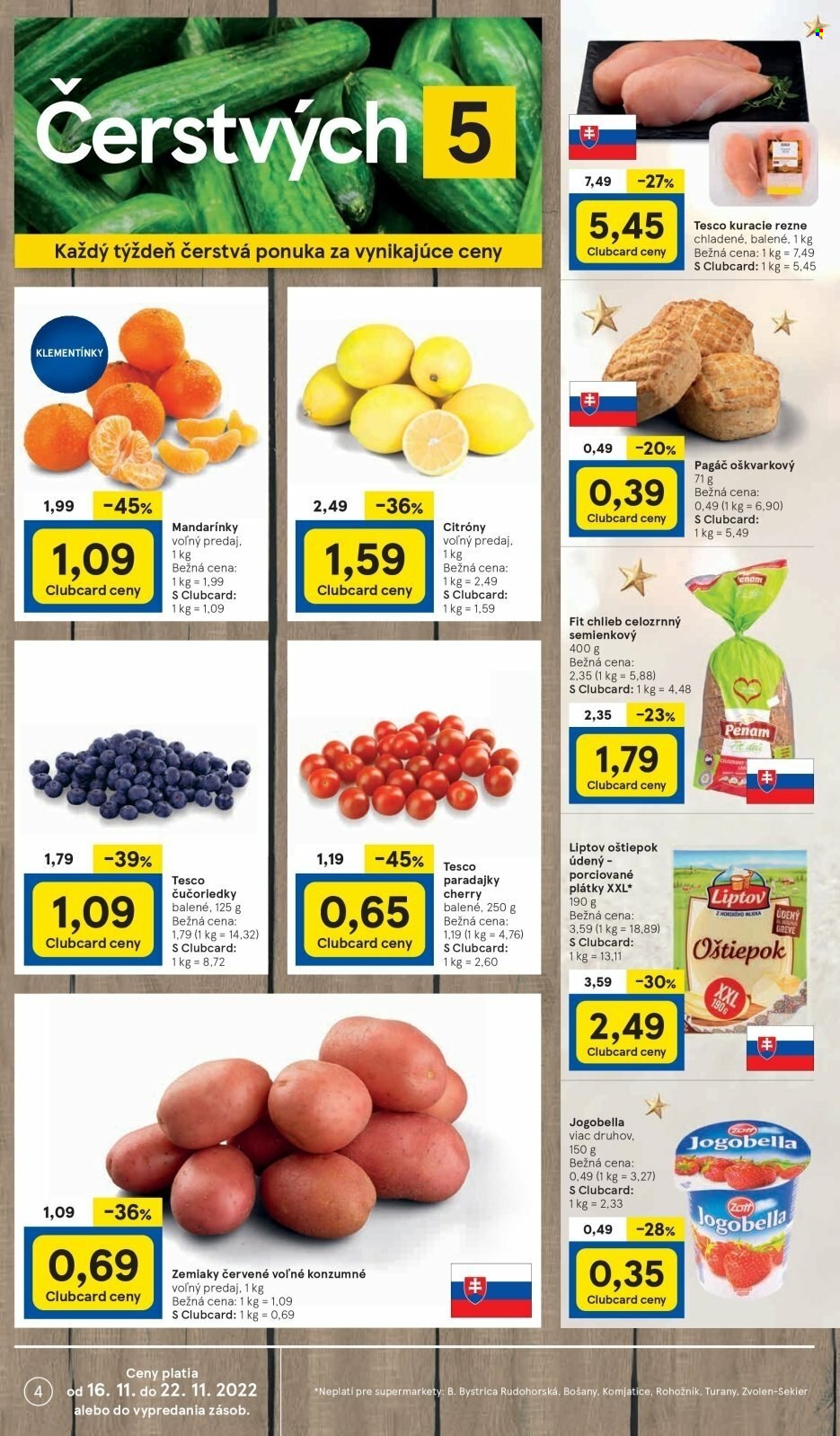 Leták TESCO supermarket - 16.11.2022 - 22.11.2022. Strana 4