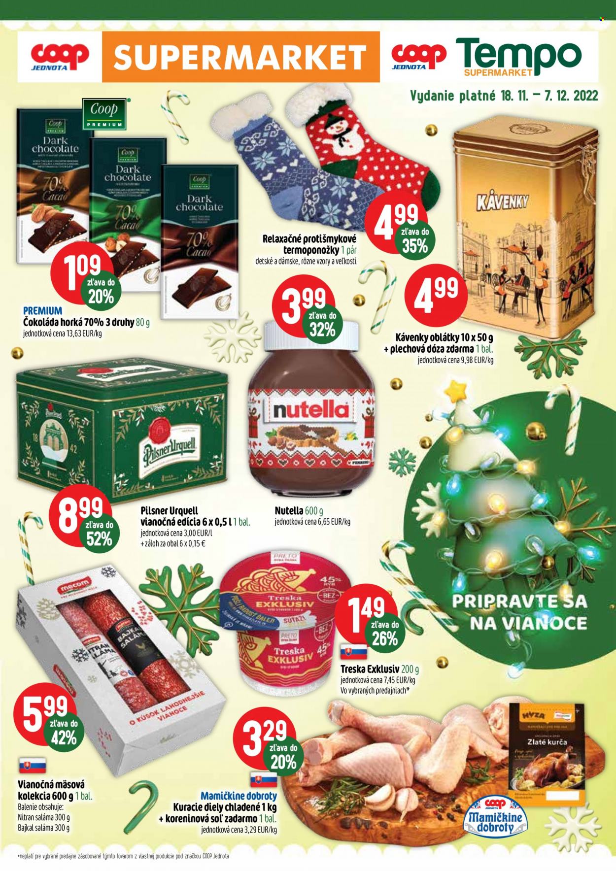Leták COOP Jednota - 18.11.2022 - 7.12.2022. Strana 1