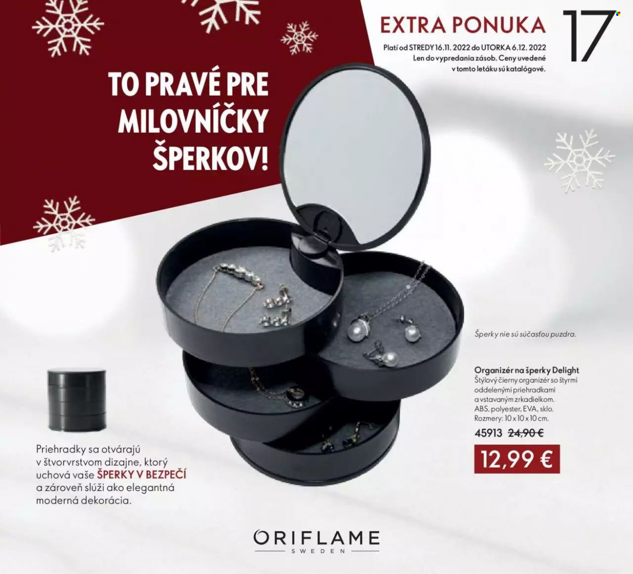 Leták Oriflame - 16.11.2022 - 6.12.2022. Strana 1