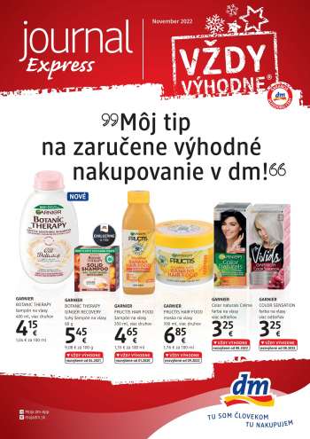 Leták dm drogerie - 1.11.2022 - 30.11.2022.