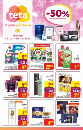 Leták Teta drogerie - 21.11.2022 - 30.11.2022.