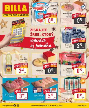 Leták Billa - 23.11.2022 - 29.11.2022.