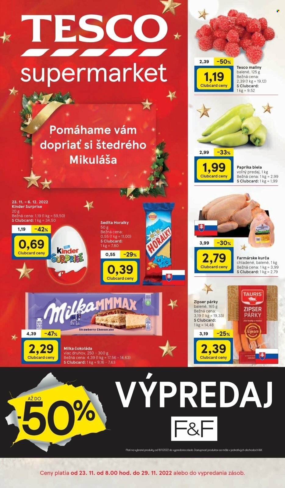 Leták TESCO supermarket - 23.11.2022 - 29.11.2022. Strana 1