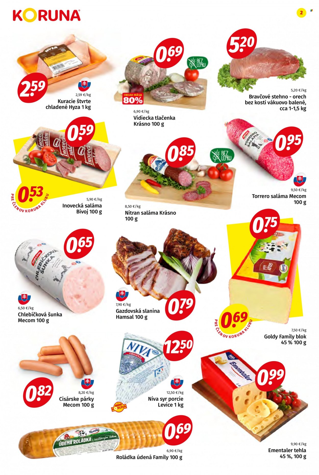 Leták Potraviny KORUNA - 19.11.2022 - 7.12.2022. Strana 2