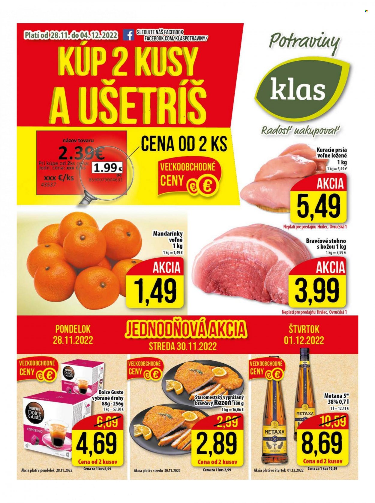 Leták Klas - 28.11.2022 - 4.12.2022. Strana 1