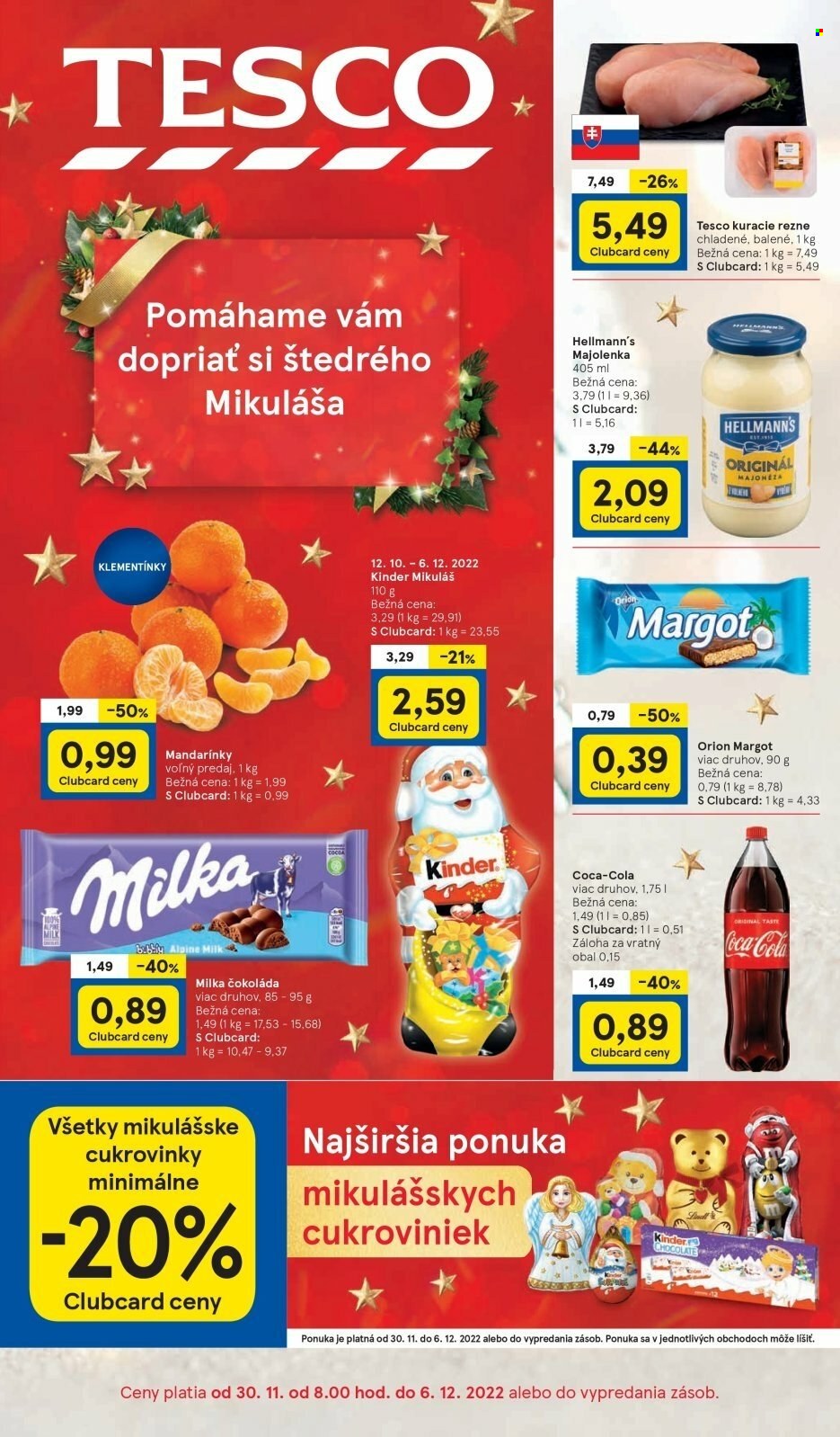 Leták TESCO - 30.11.2022 - 6.12.2022. Strana 1
