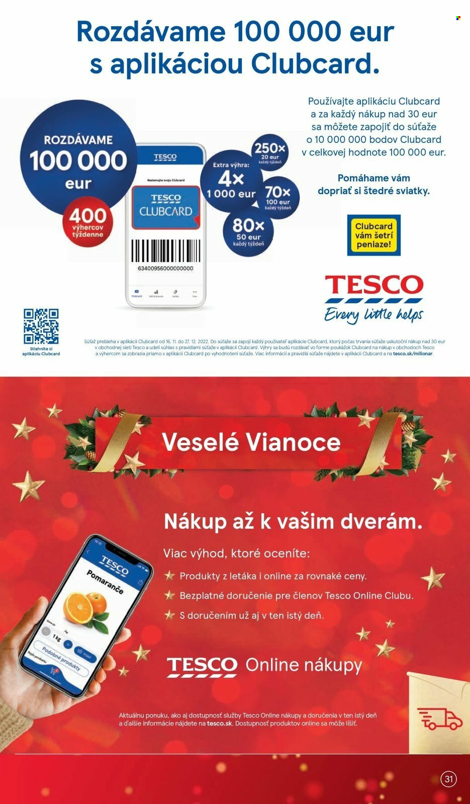 Leták TESCO - 30.11.2022 - 6.12.2022. Strana 31