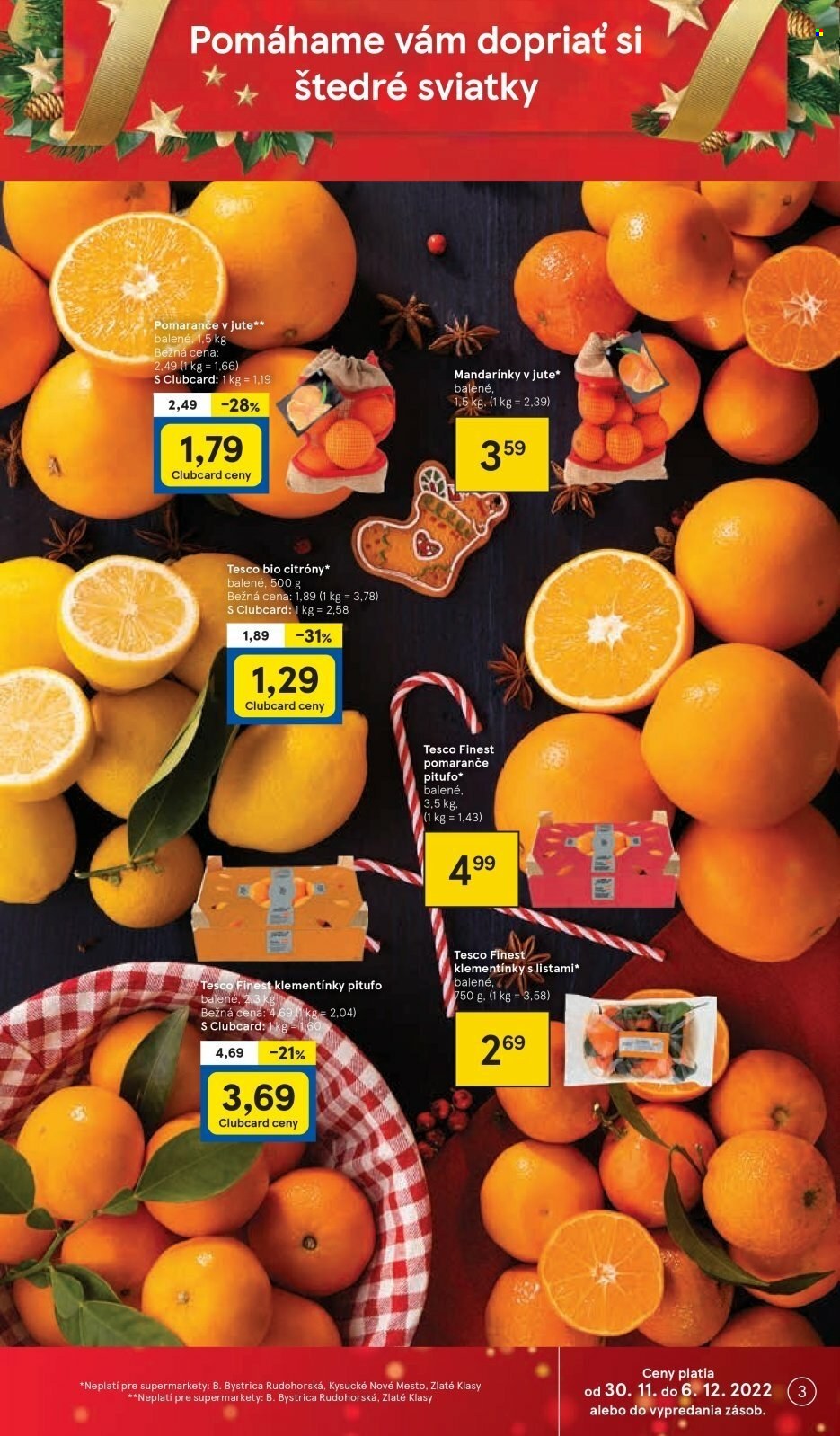Leták TESCO supermarket - 30.11.2022 - 6.12.2022. Strana 3