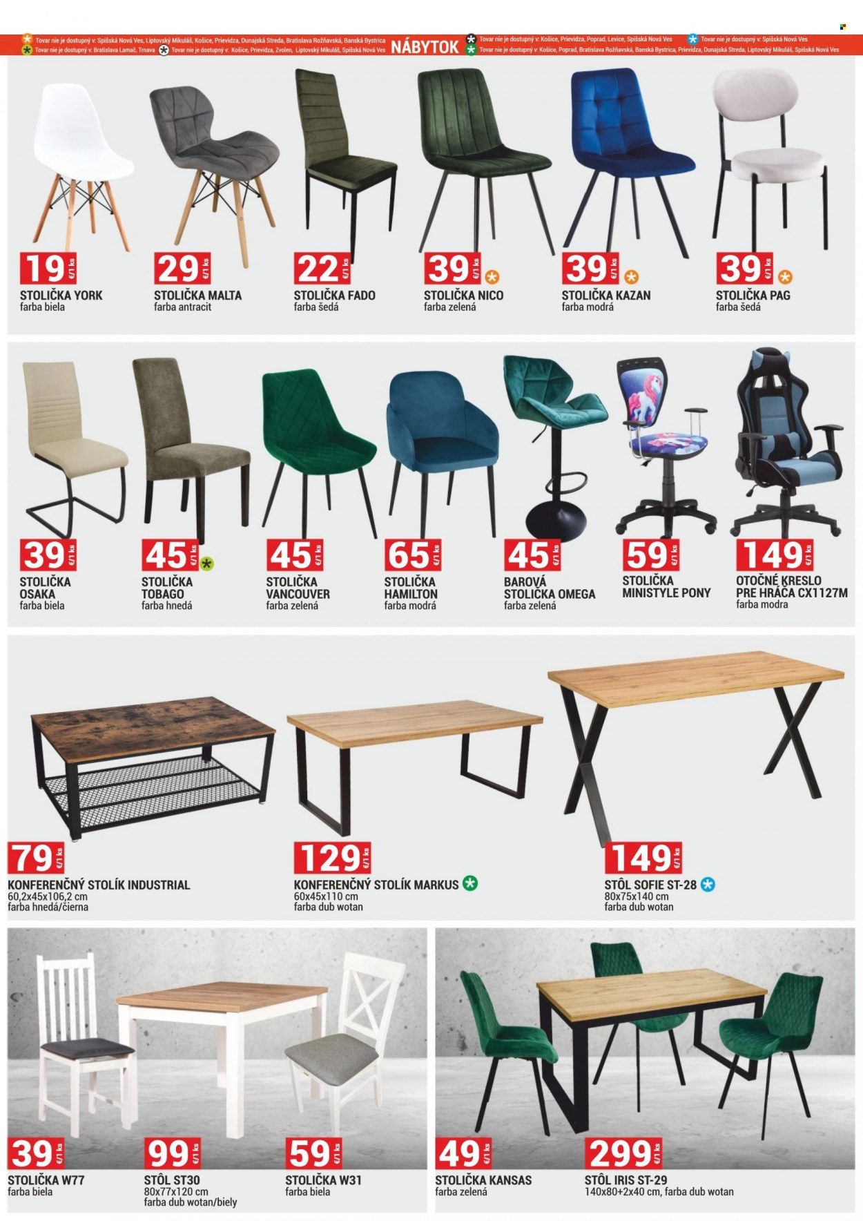 thumbnail - Leták Merkury Market - 1.12.2022 - 31.12.2022 - Produkty v akcii - stôl, barová stolička, stolička, kreslo, otočné kreslo, konferenčný stolík, stolík, malta. Strana 2.