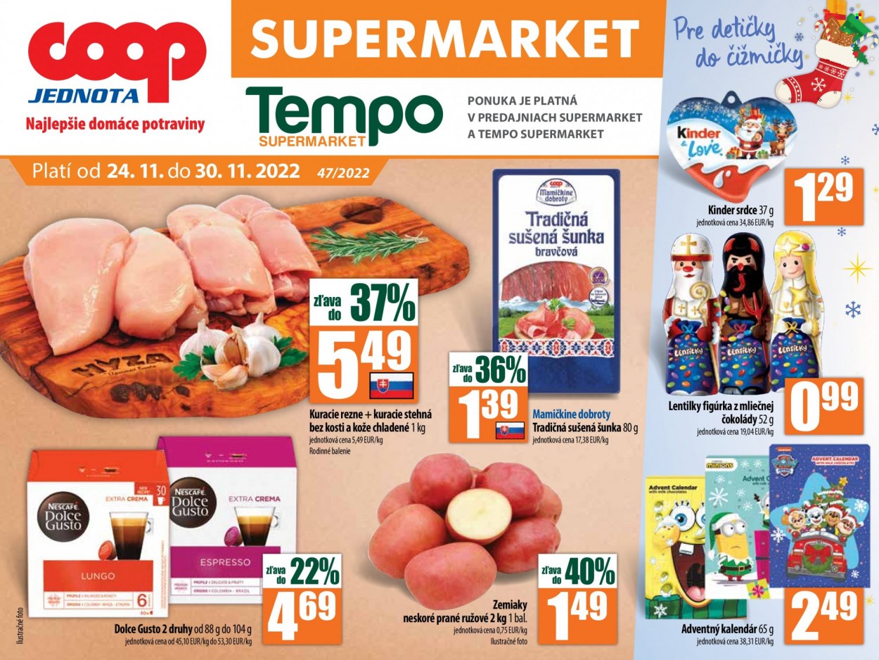 Leták COOP Jednota - 24.11.2022 - 30.11.2022. Strana 1