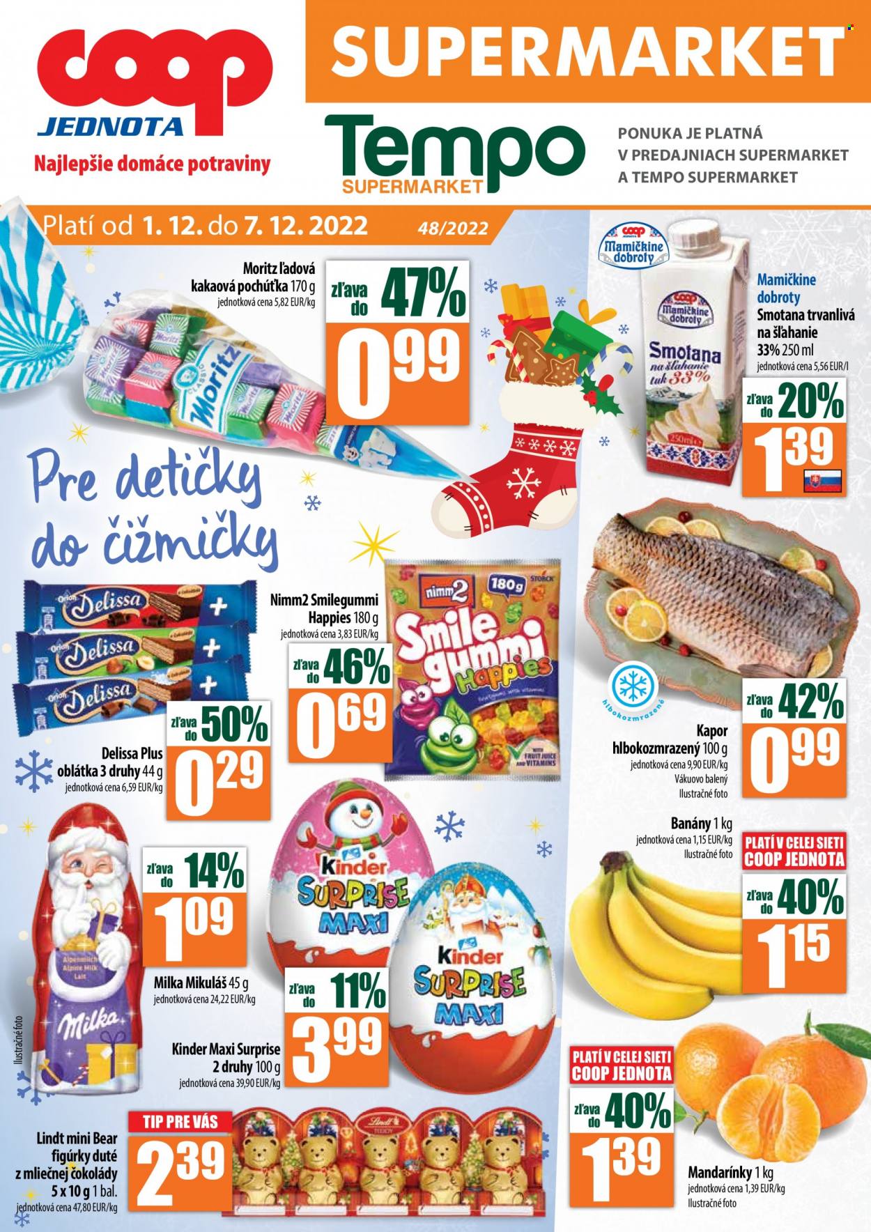 Leták COOP Jednota - 1.12.2022 - 7.12.2022. Strana 1
