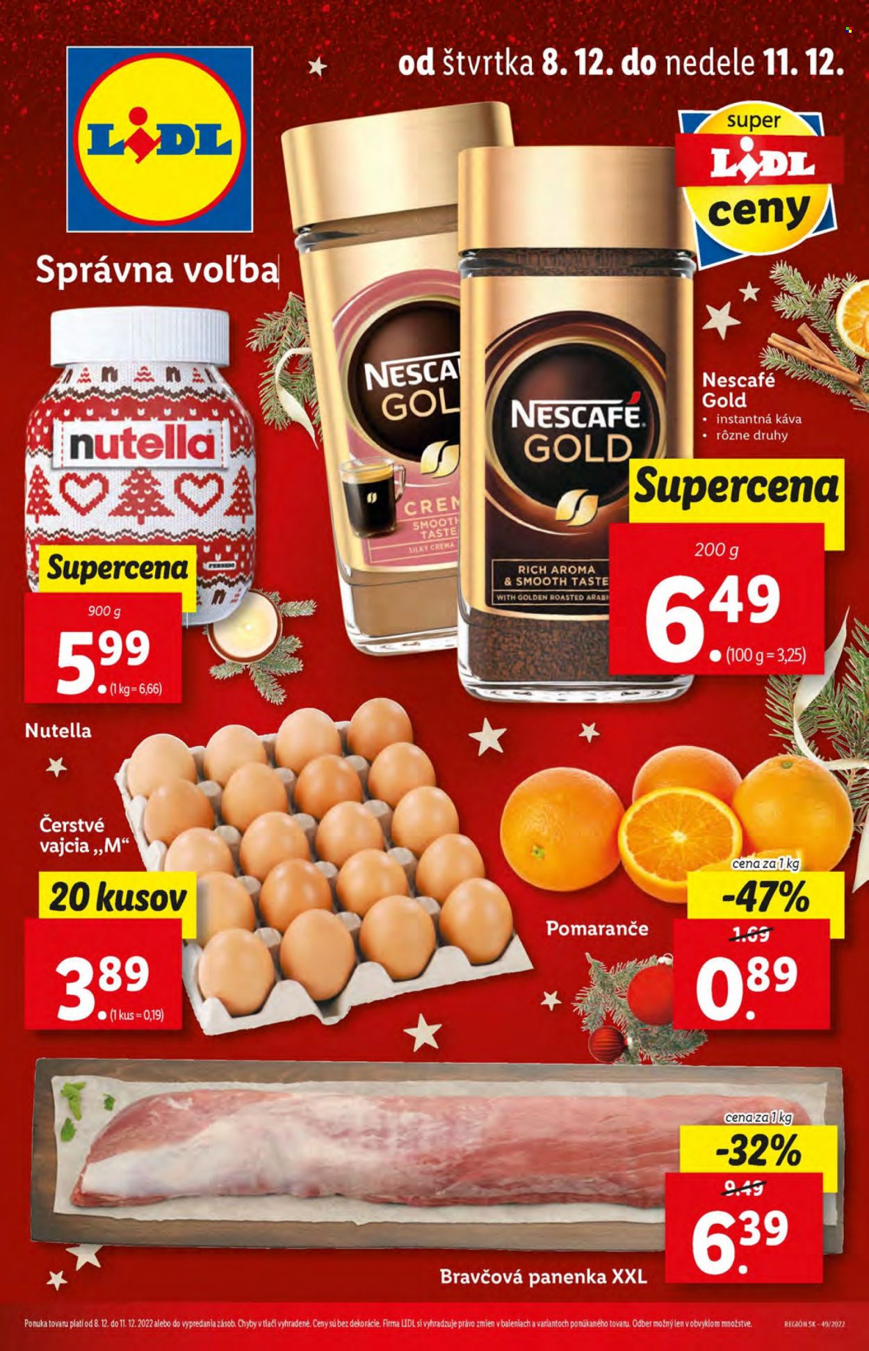 Leták Lidl - 8.12.2022 - 11.12.2022. Strana 1