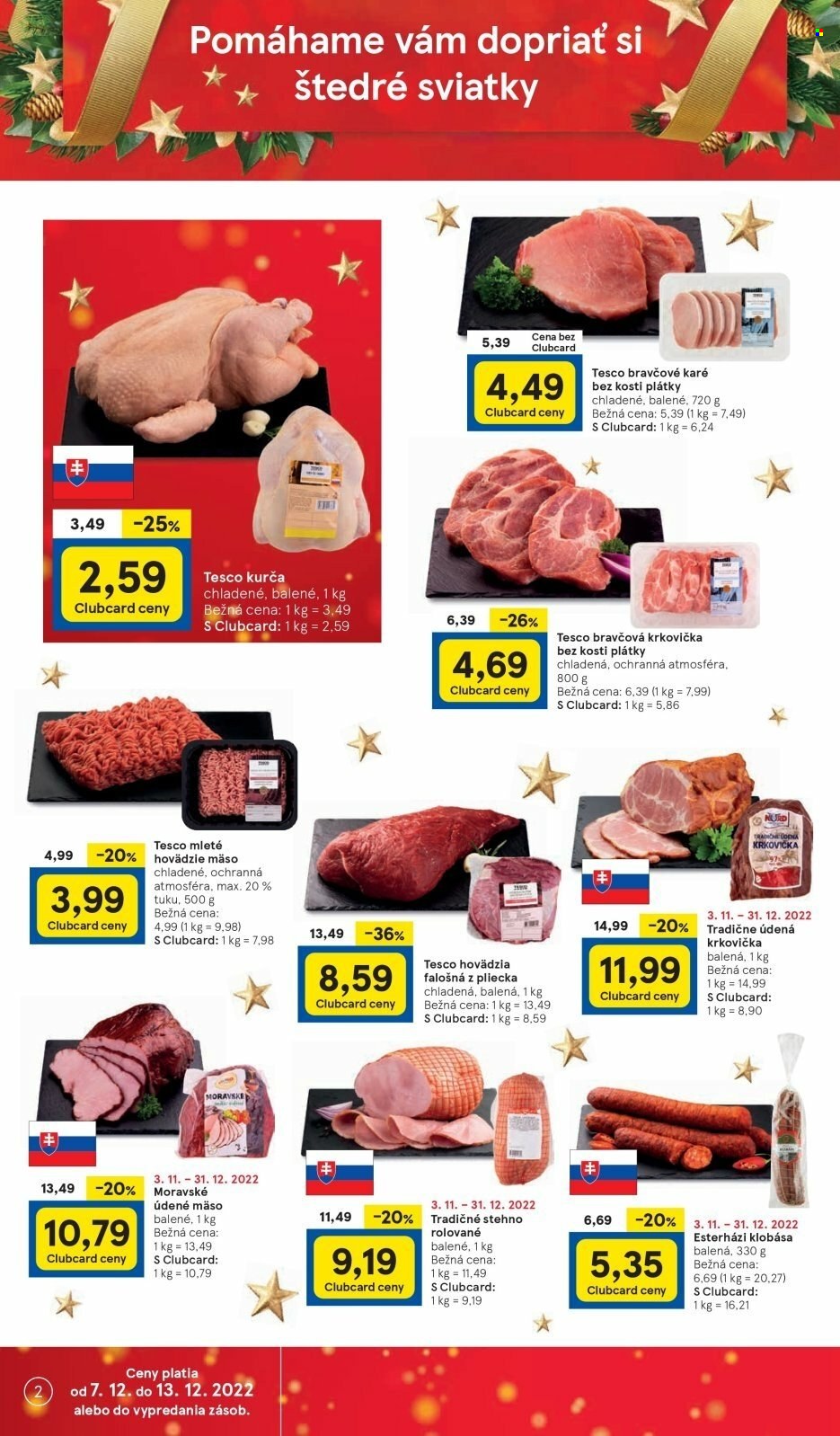 Leták TESCO supermarket - 7.12.2022 - 13.12.2022. Strana 2