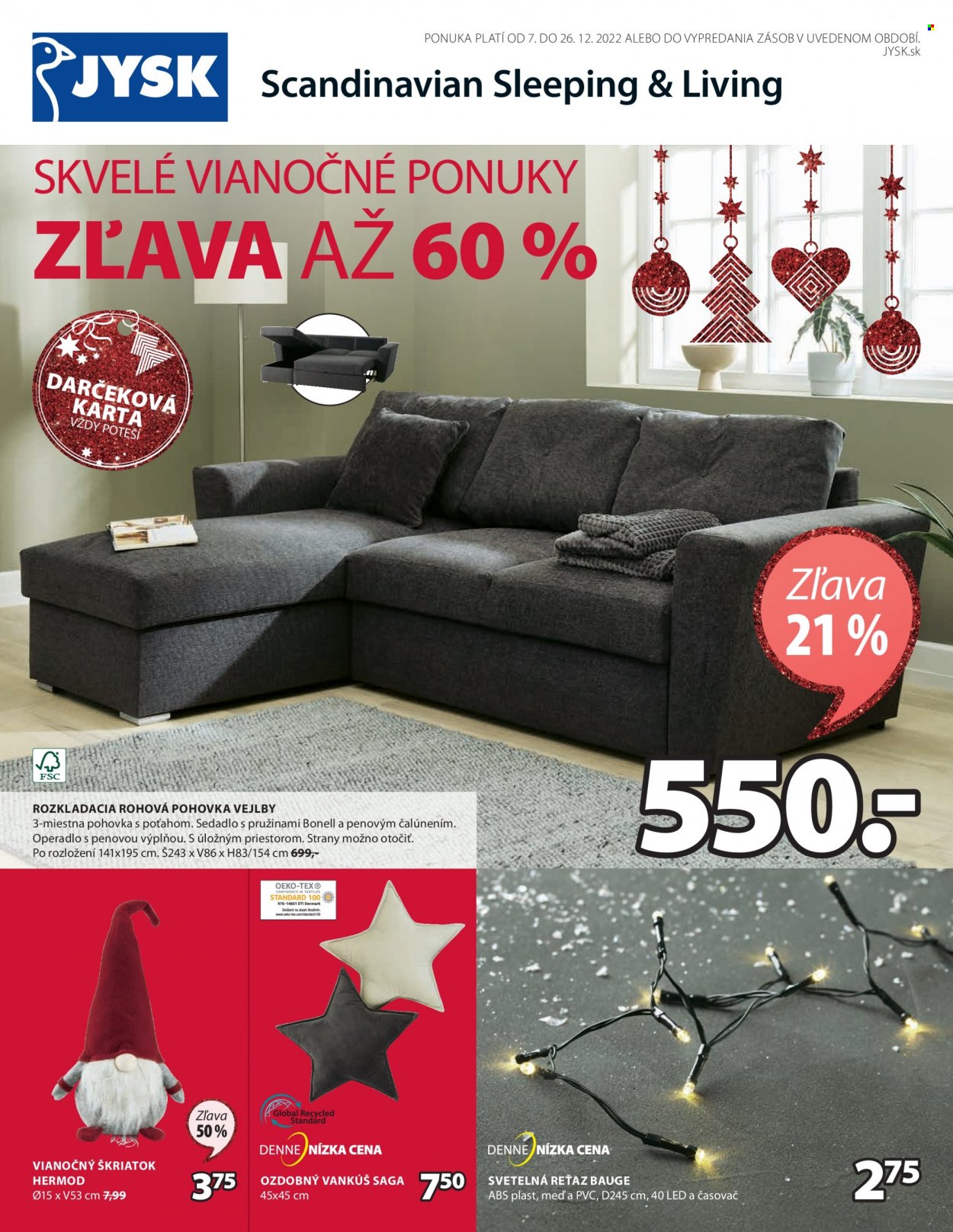 Leták JYSK - 7.12.2022 - 26.12.2022. Strana 1