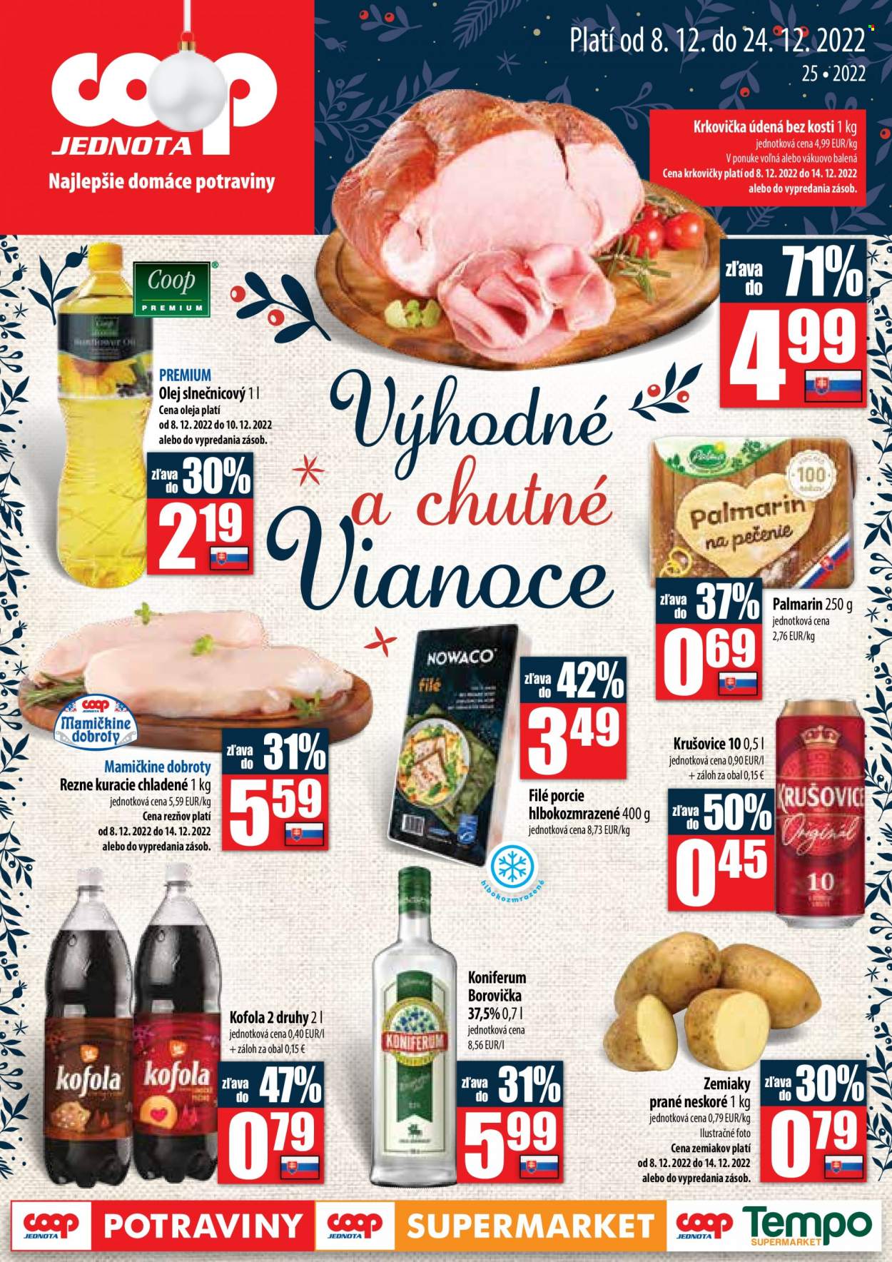 Leták COOP Jednota - 8.12.2022 - 24.12.2022. Strana 1