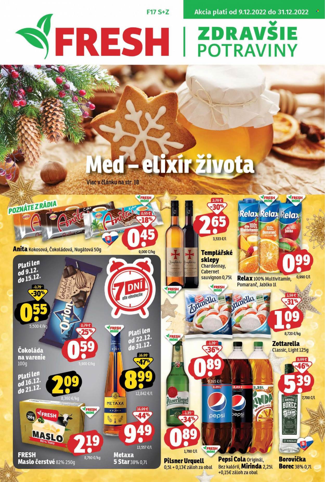 Leták FRESH - 9.12.2022 - 31.12.2022. Strana 1
