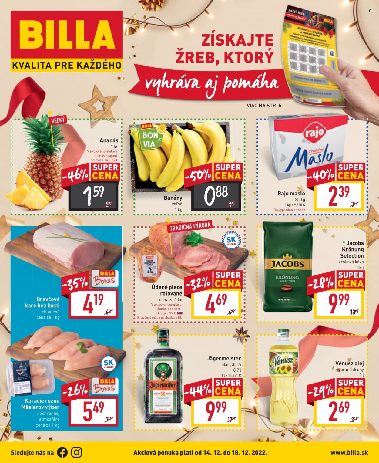 Leták Billa - 14.12.2022 - 18.12.2022. Strana 1