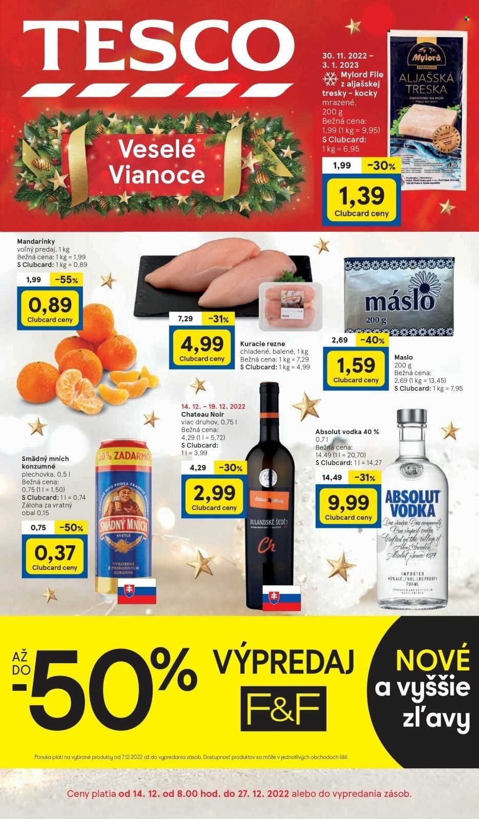 Leták TESCO - 14.12.2022 - 27.12.2022. Strana 1