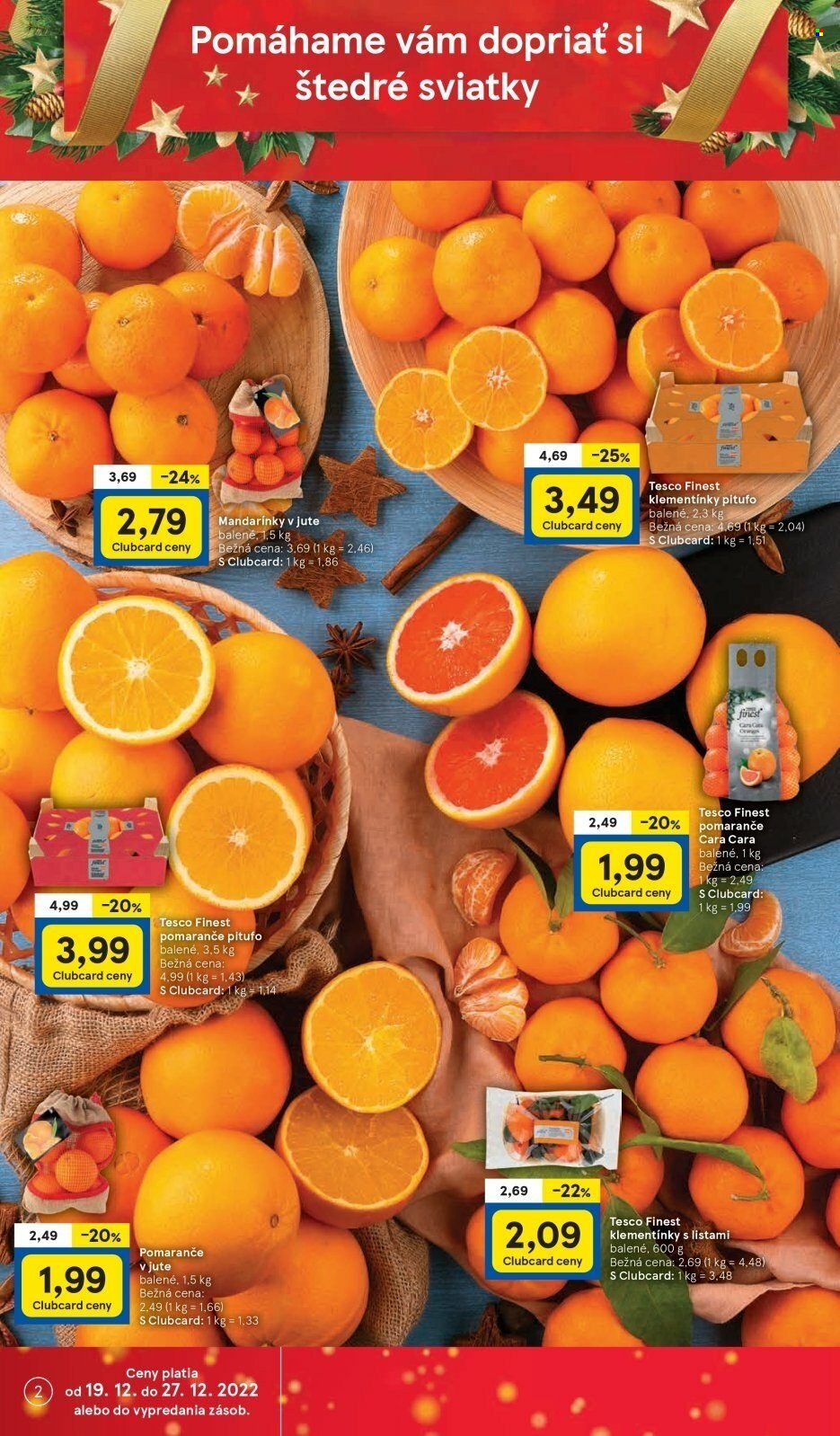 Leták TESCO - 19.12.2022 - 27.12.2022. Strana 2