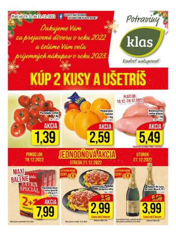 Leták Klas - 19.12.2022 - 31.12.2022.