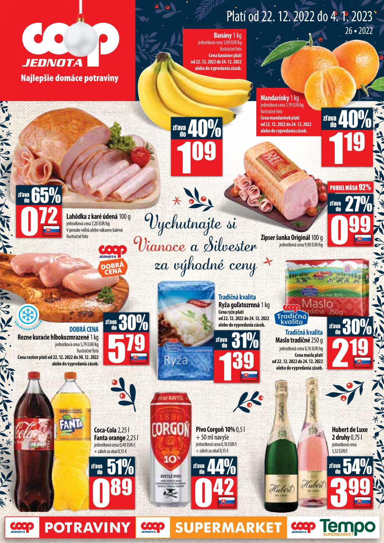 Leták COOP Jednota - 22.12.2022 - 4.1.2023. Strana 1