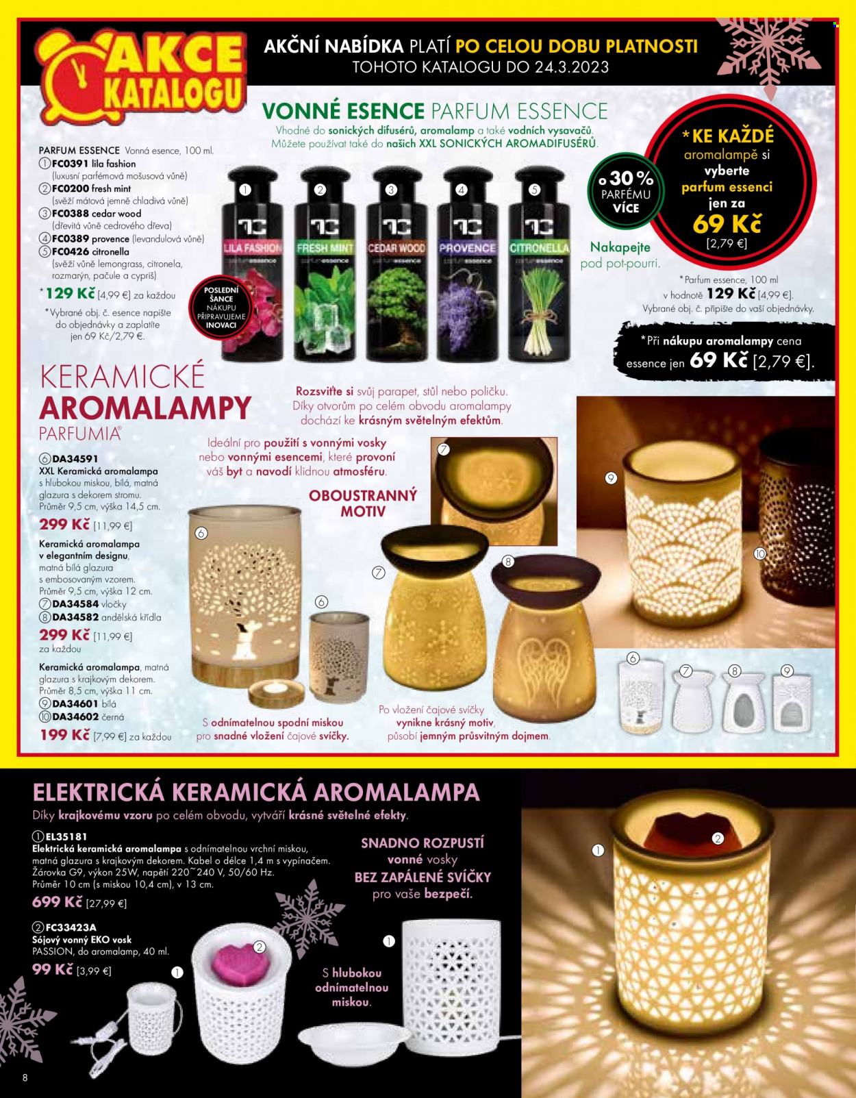 Leták Dedra - 23.12.2022 - 24.3.2023 - Produkty v akcii - Essence, parfum. Strana 8.
