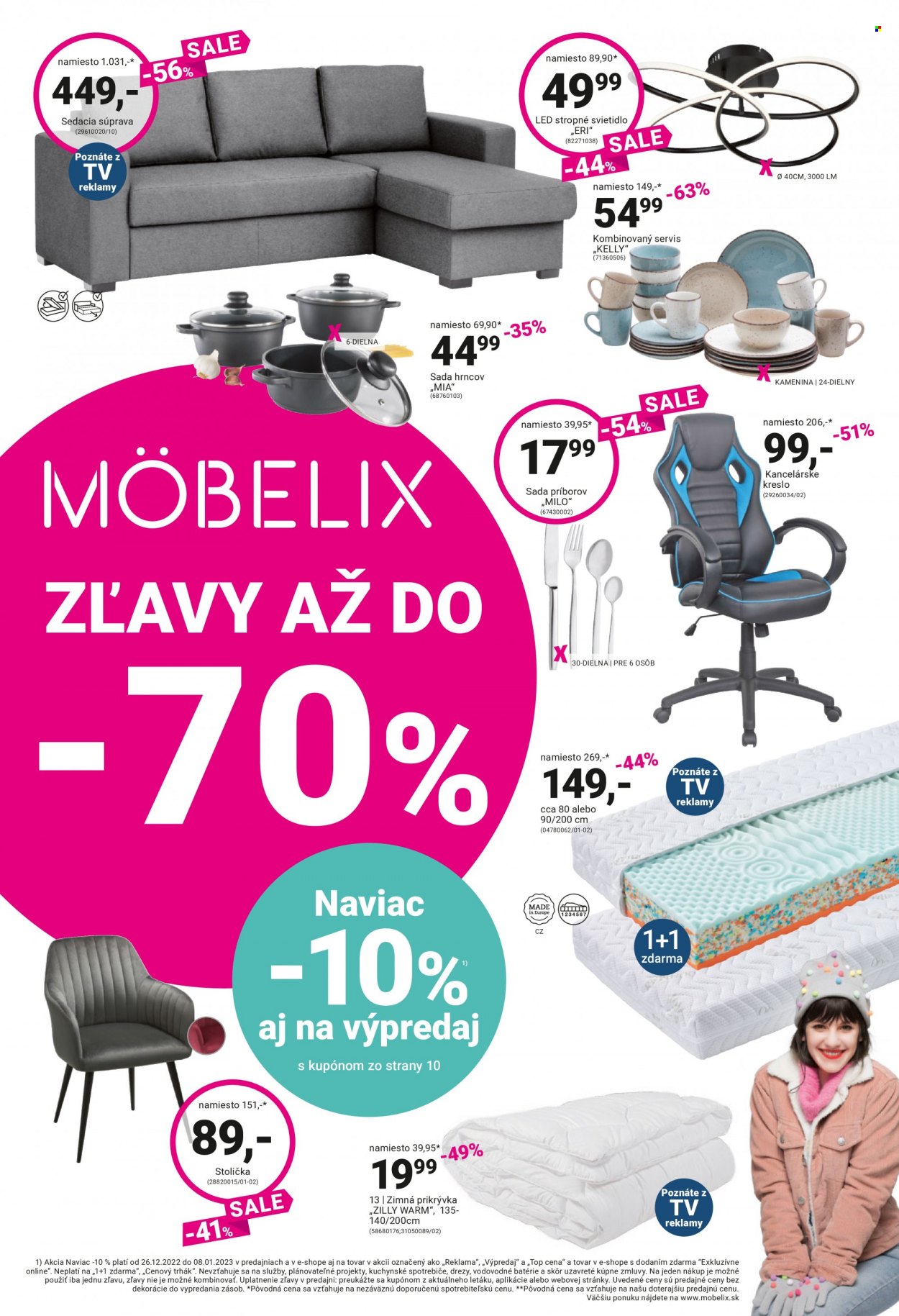 Leták Möbelix - 26.12.2022 - 8.1.2023. Strana 1