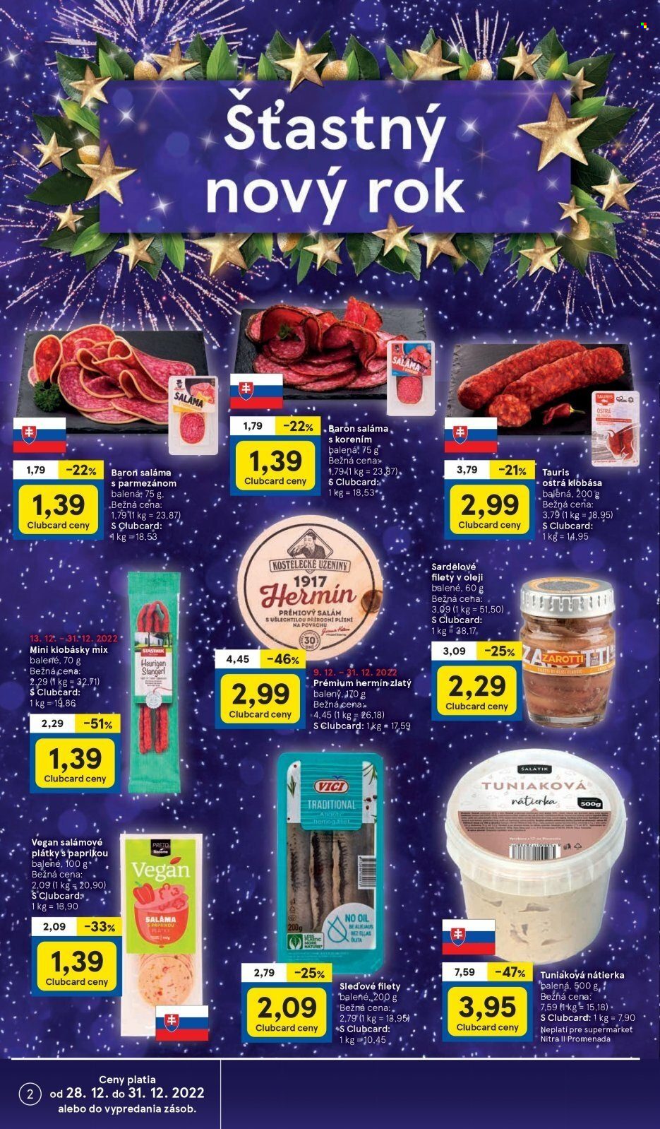 Leták TESCO supermarket - 28.12.2022 - 3.1.2023. Strana 2