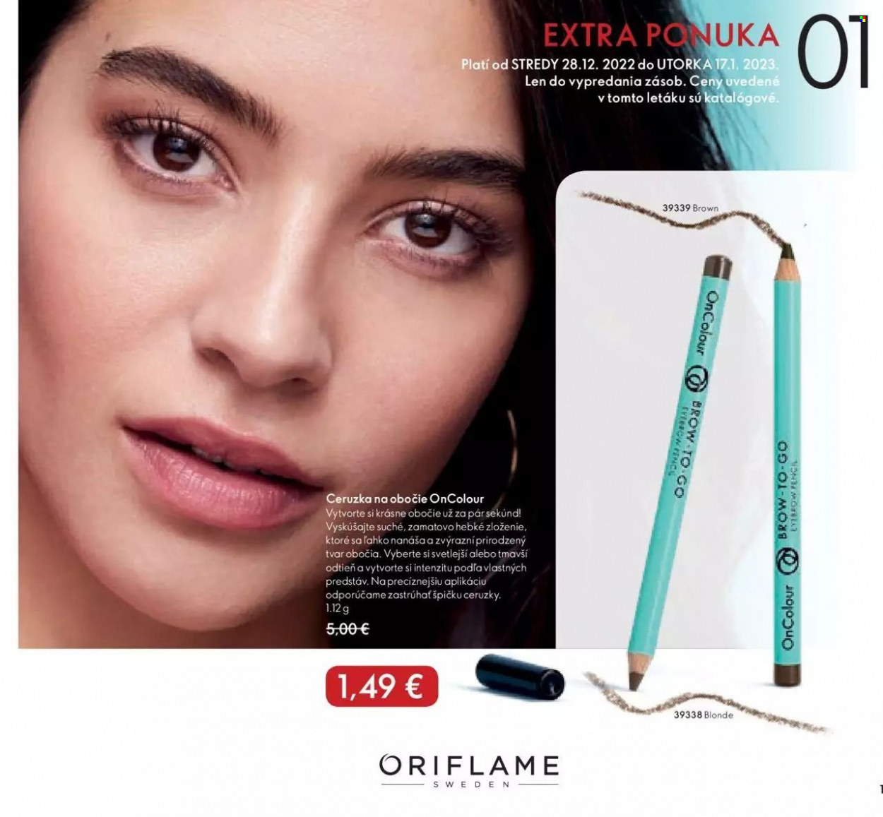 Leták Oriflame - 28.12.2022 - 17.1.2023. Strana 1