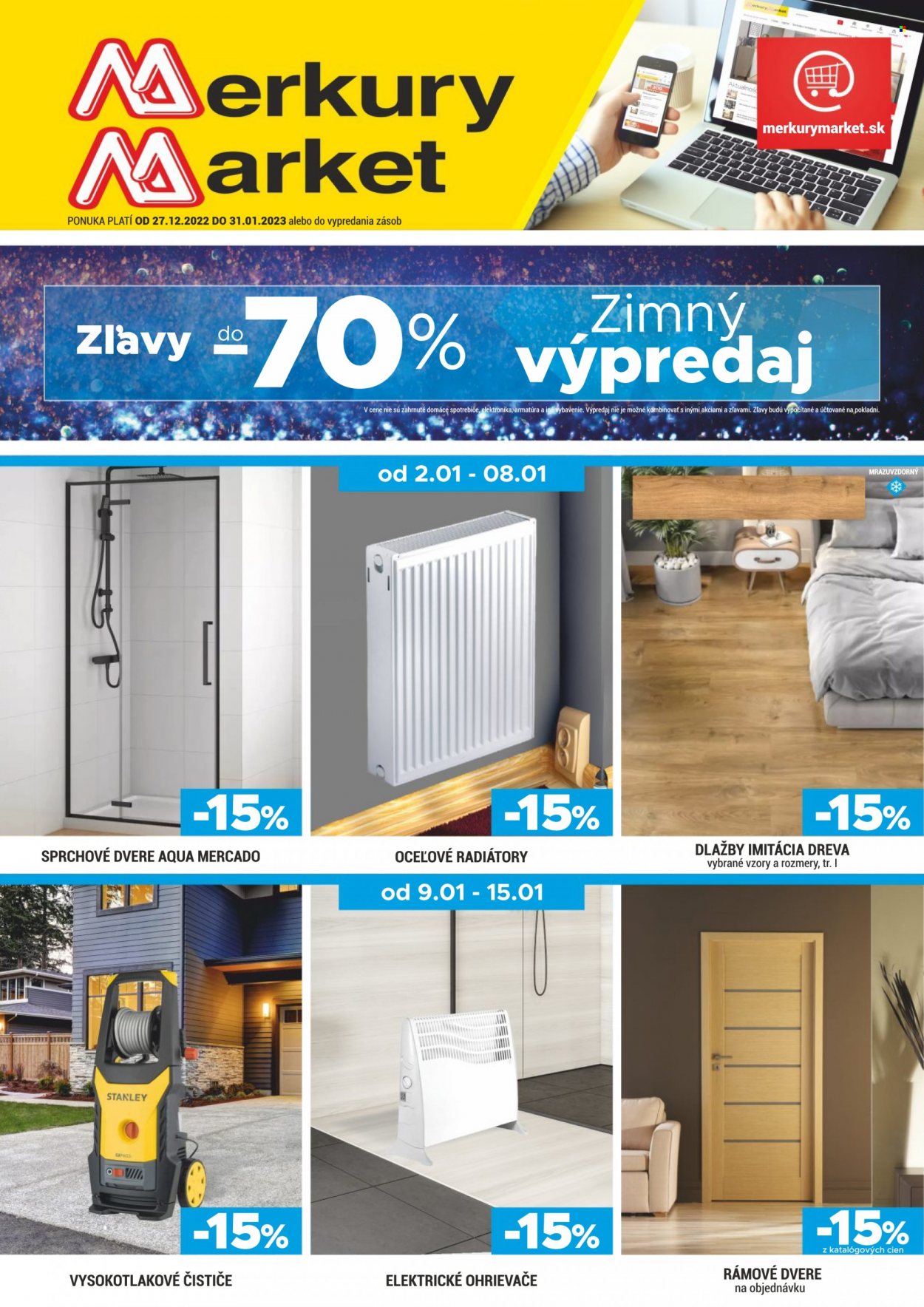 Leták Merkury Market - 27.12.2022 - 31.1.2023. Strana 1