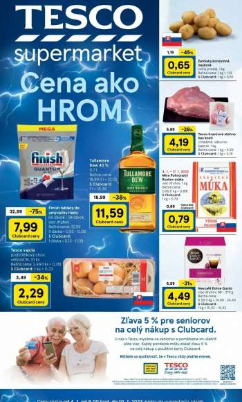 Leták TESCO supermarket - 4.1.2023 - 10.1.2023.