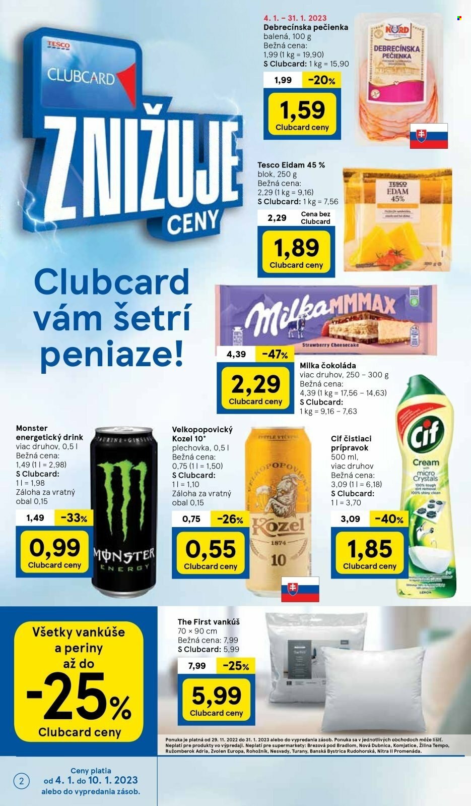 Leták TESCO supermarket - 4.1.2023 - 10.1.2023. Strana 2