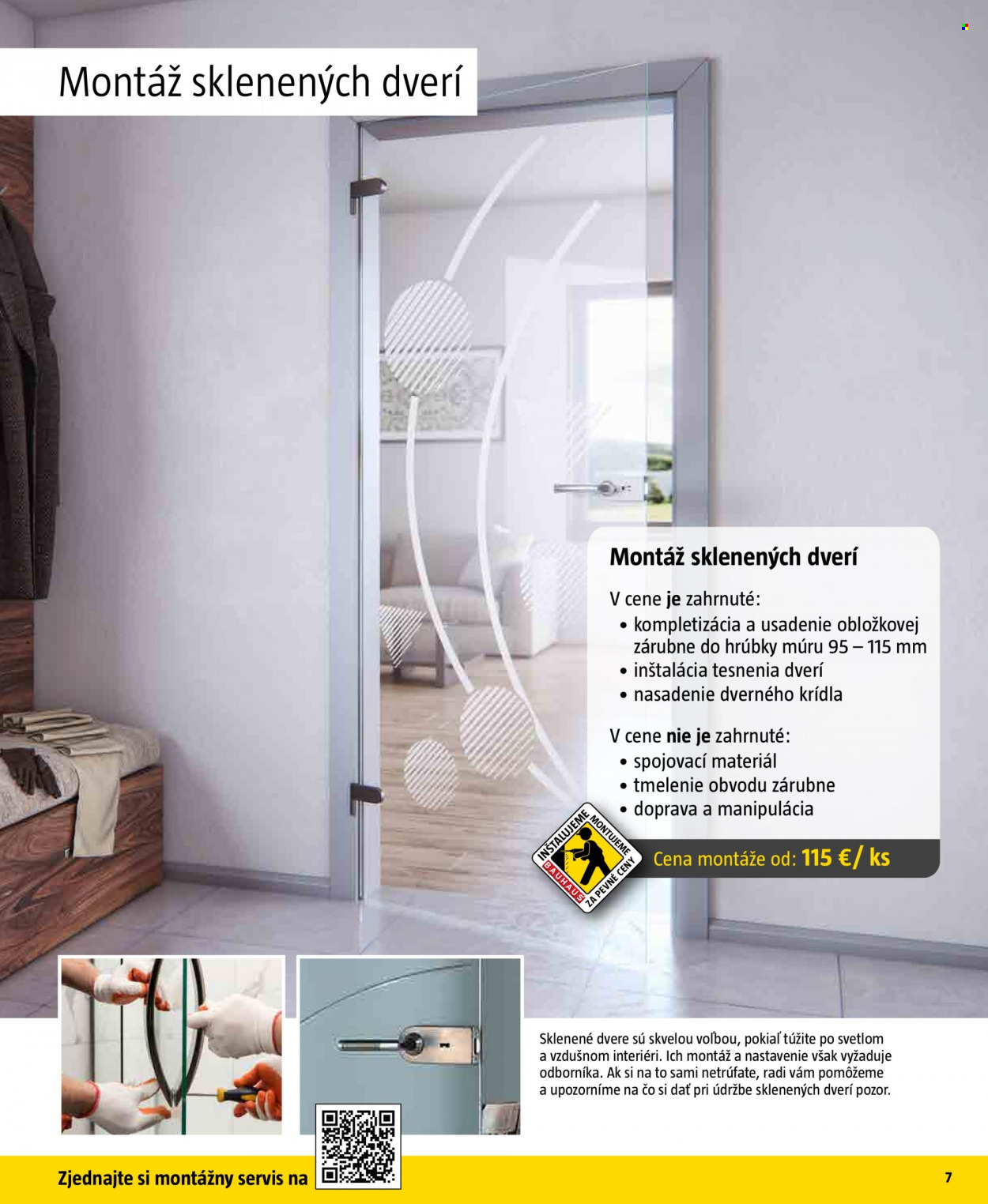 thumbnail - Leták Bauhaus - 3.1.2023 - 31.1.2023 - Produkty v akcii - dvere, sklenené dvere. Strana 7.