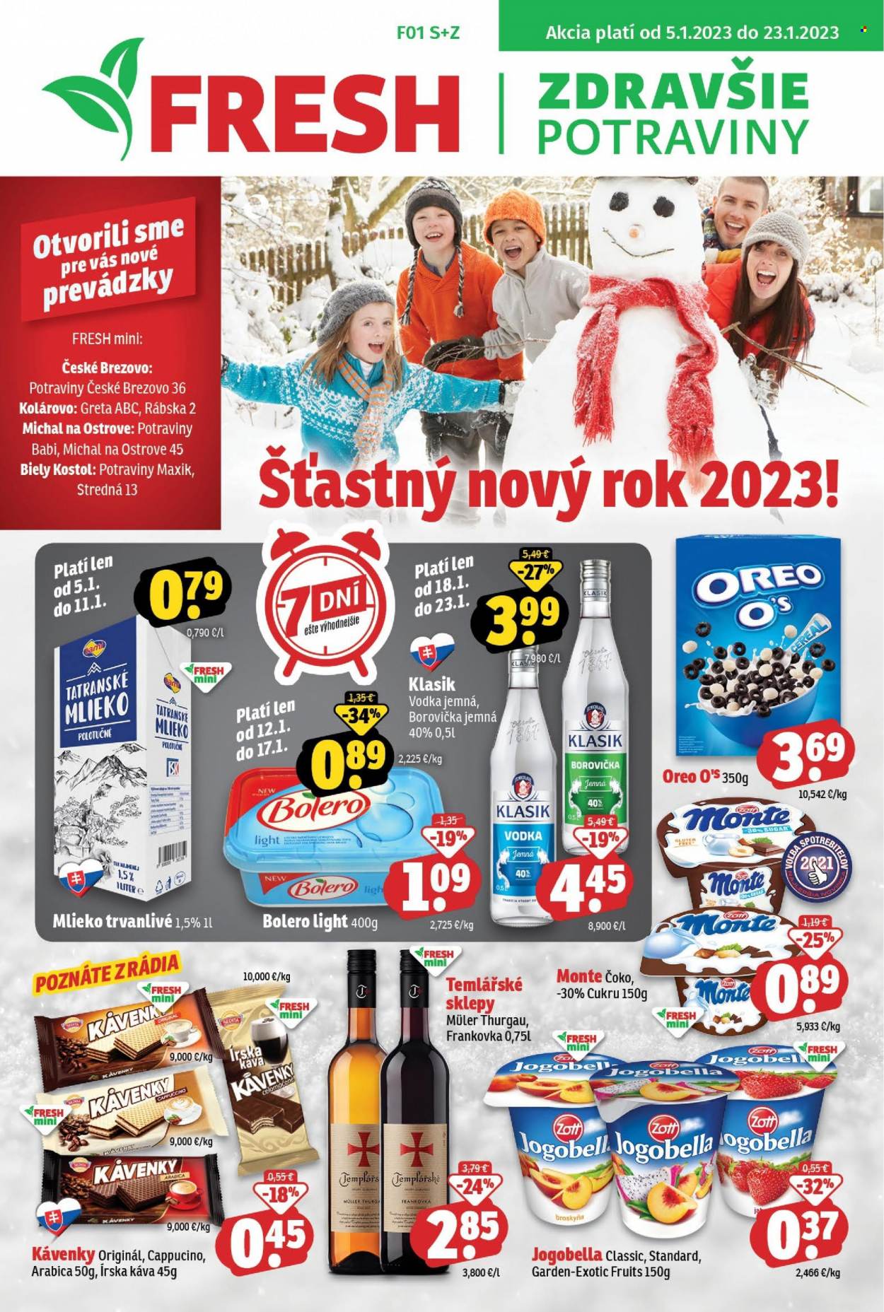Leták FRESH - 5.1.2023 - 23.1.2023. Strana 1