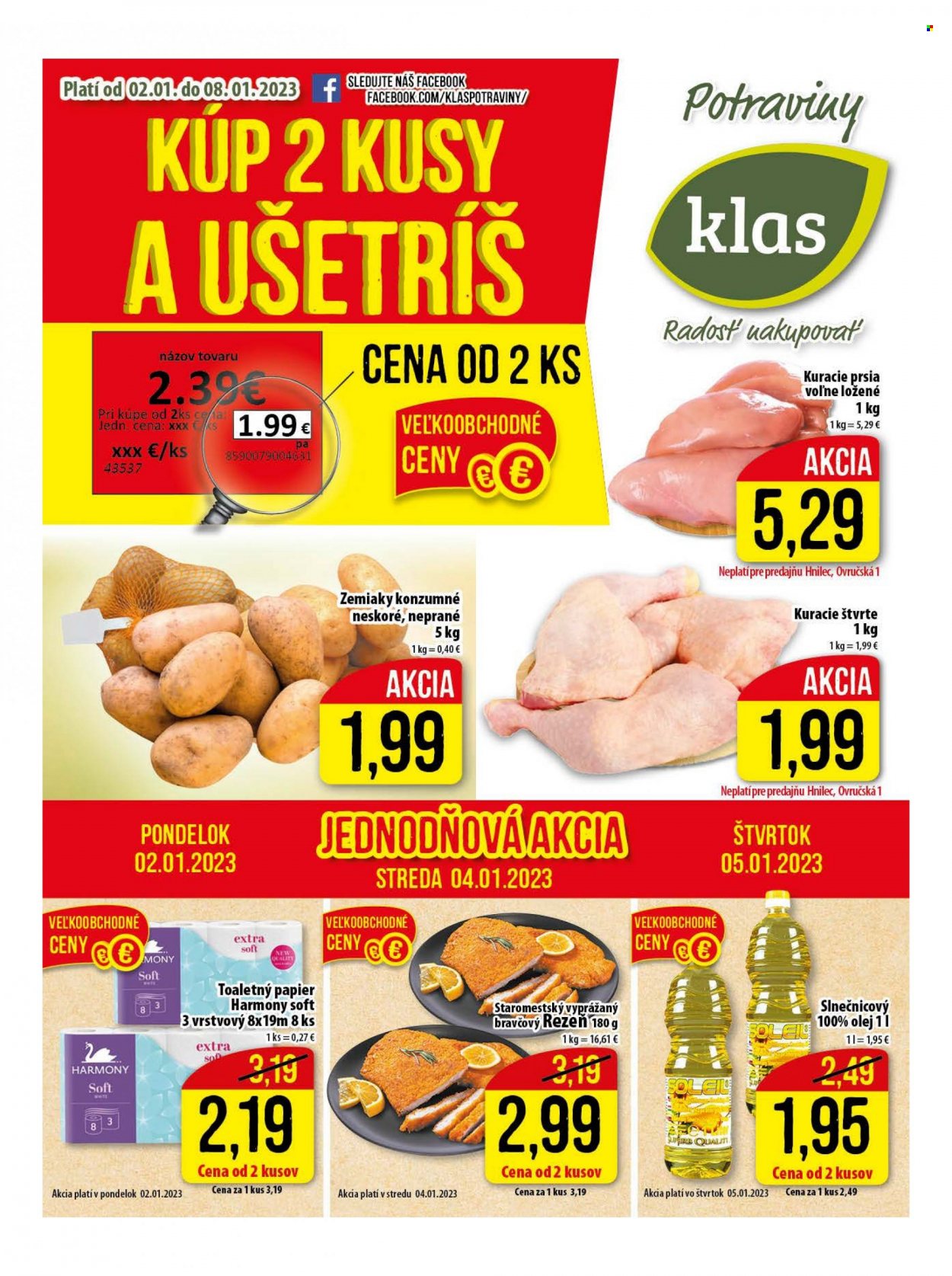 Leták Klas - 2.1.2023 - 8.1.2023. Strana 1