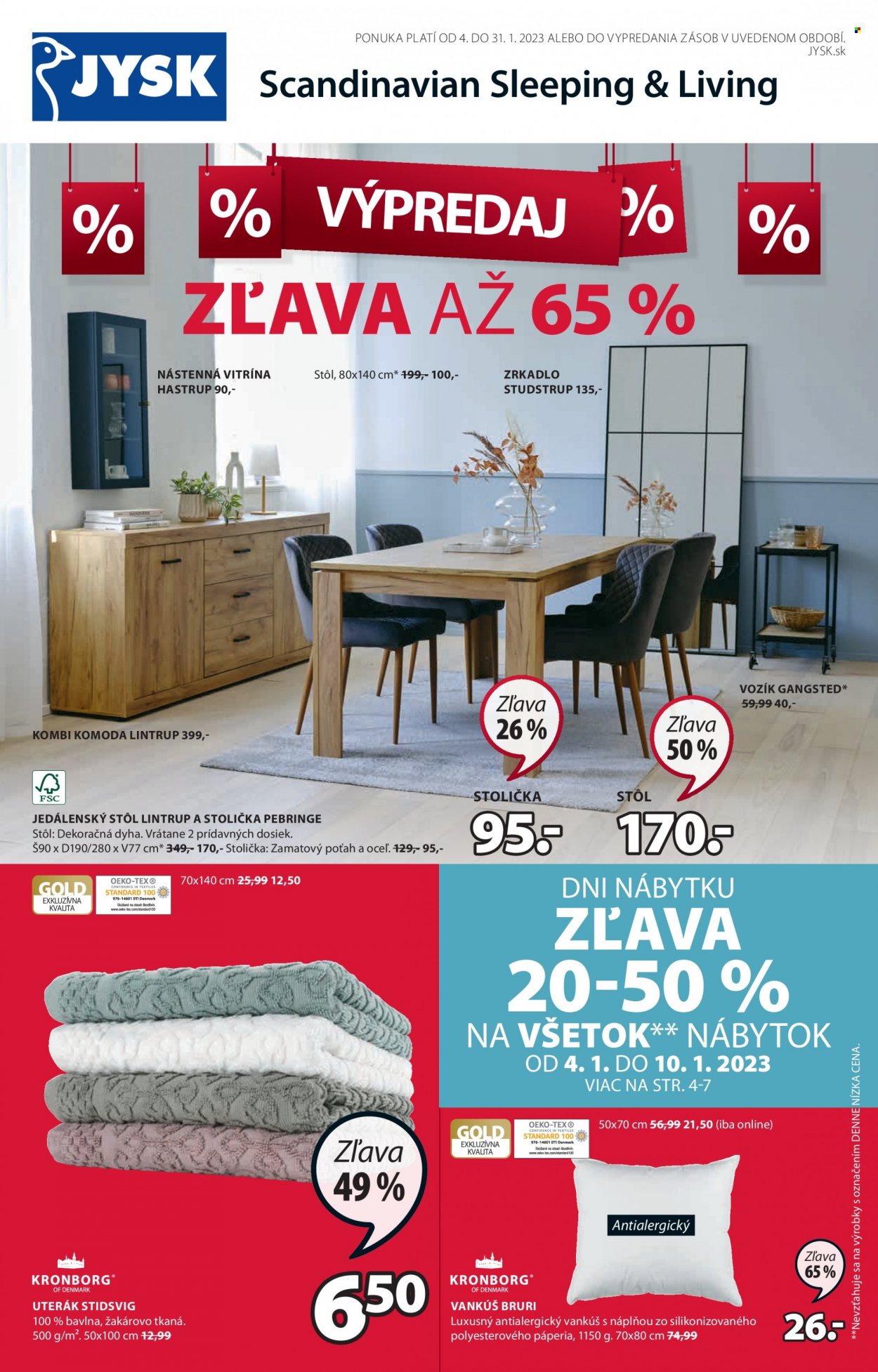 Leták JYSK - 4.1.2023 - 31.1.2023. Strana 1