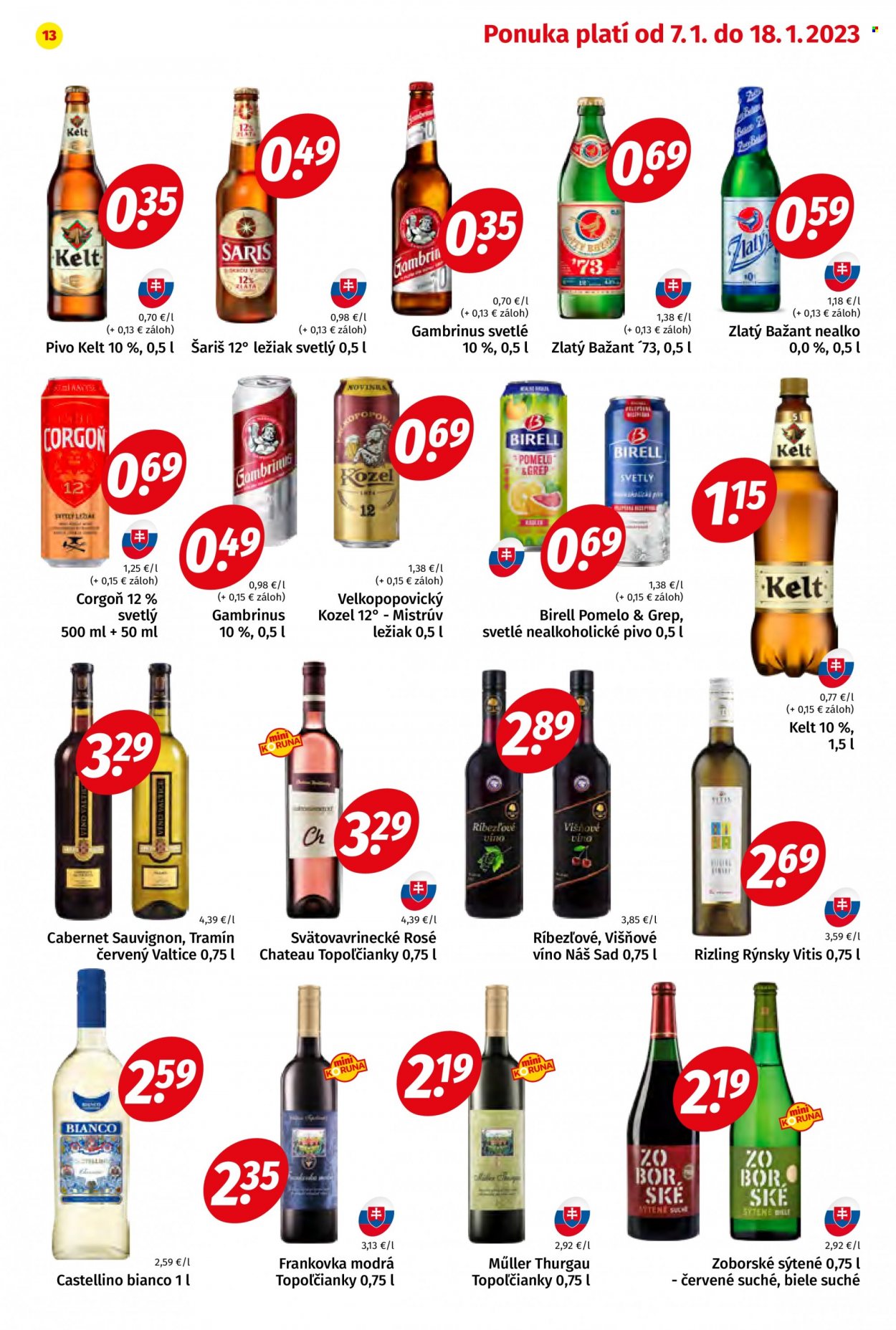Leták Potraviny KORUNA - 7.1.2023 - 18.1.2023. Strana 13