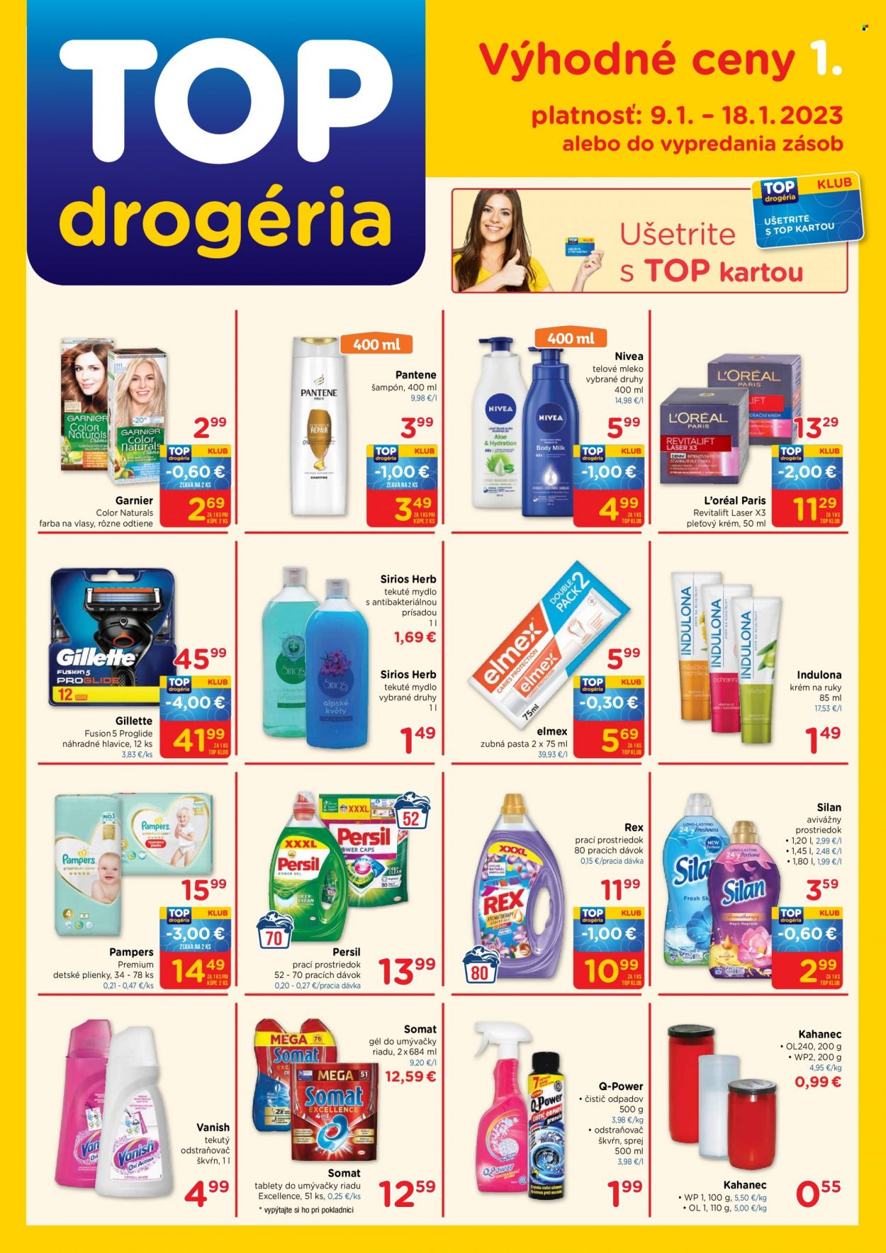 Leták TOP drogéria - 9.1.2023 - 18.1.2023. Strana 1